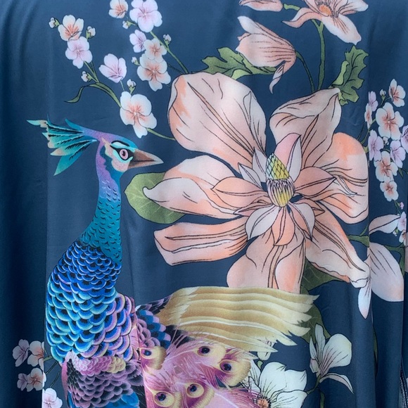 New Gorgeous Bohemian Floral Print Kimono Duster - Picture 10 of 16